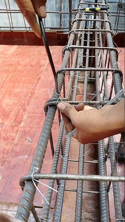 نمونهای از بستن صحیح میلگرد با سیم آرماتوربندی در پروژههای ساختمانی